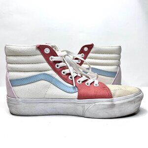 Vans Size 9.5 Women 8 Men SK8-Hi Platform 2 Twill Pastel Block Hi-Top Sneakers